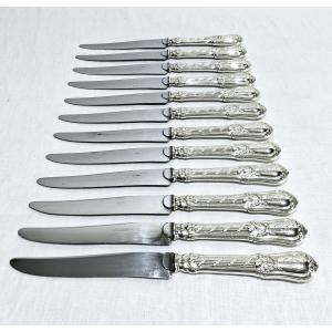 Martial Gauthier / Georges Flakenberg - 12 Silver-handled Knives