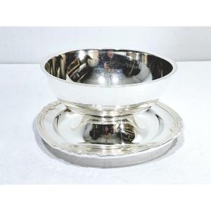 GALLIA - SAUCIÈRE EN MÉTAL ARGENTÉ MODÈLE VENDÔME 