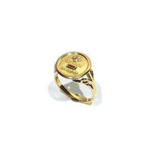 Augis - Gold Diamond And Ruby Ring