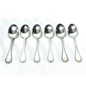 CHRISTOFLE - 6 CUILLÈRES A MOKA MODÈLE PERLES