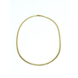 Gold Necklace In English Knit