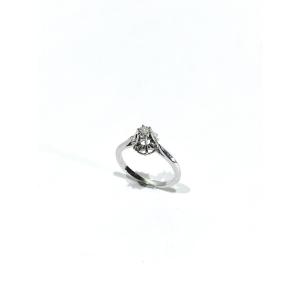 Solitaire Ring In White Gold And Diamond