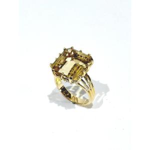 Gold And Citrine Ring