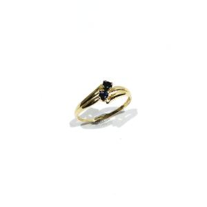Bague Or Champagne Et Saphirs