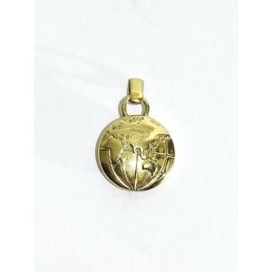 Pendentif Globe Terrestre En Or Jaune