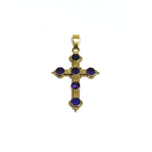 Croix En Or Et Améthyste