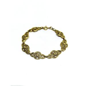 Bracelet Or Jaune Art Nouveau / Art Déco
