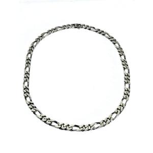 Murat - Silver Figaro-link Necklace