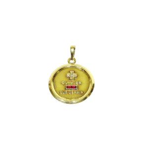 Augis - Médaille d'amour en or, rubis et diamant