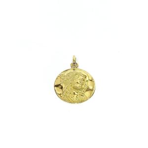 Gold "adorazione" Virgin Mary Medal