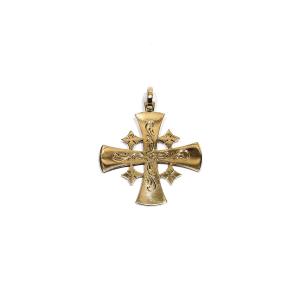 Rose Gold Cross Of Jerusalem