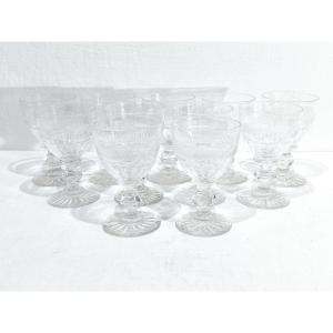 Baccarat - 11 verres à vin rouge catalogue 1841