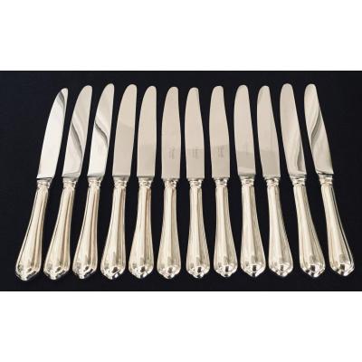 12 Christofle Spatours Dessert Knives