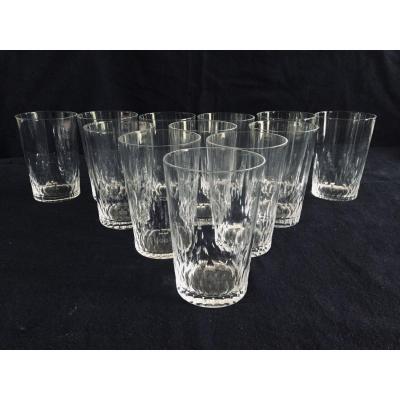 12 Baccarat Crystal Whiskey Glasses Champigny Model