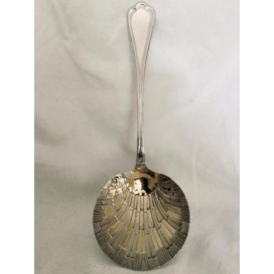 Tallois Et Mayence - Strawberry Spoon In Silver And Vermeil