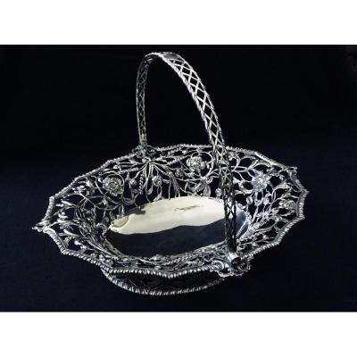 Robert Makepeace - 18th Century Flower Basket In Sterling Silver