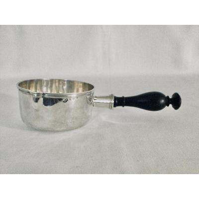 Saucepan In Silver And Ebony 19th Century