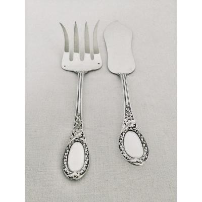 Émile Puiforcat - Fish Service Cutlery In Sterling Silver