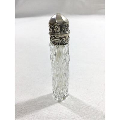 Crystal And Silver Salt Flask