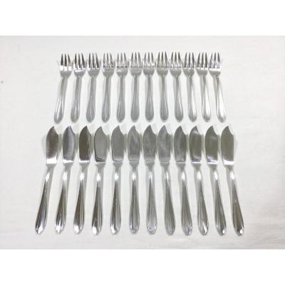 12 Art Deco Fish Cutlery