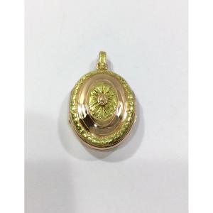 Pendentif Photo En Or Jaune Et Rose 