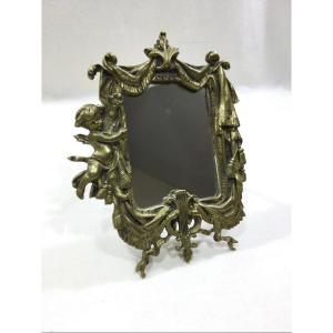 Miroir En Bronze De Style Louis XVI 