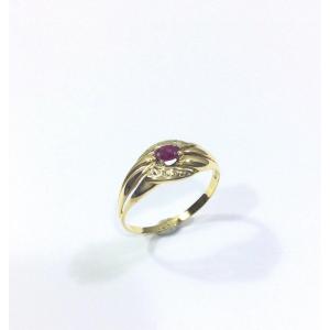 Bague En Or Et Rubis 