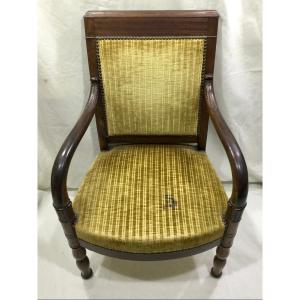 Fauteuil Charles X En Acajou 