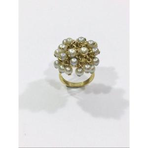 Gold And Pearl Ring