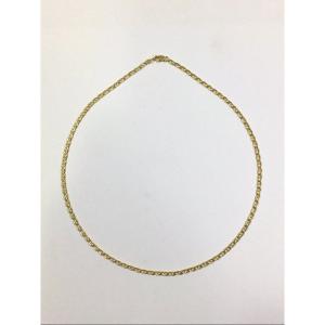 Chain In Yellow Gold Navy Mesh