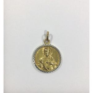 Médaille Du Scapulaire En Or 