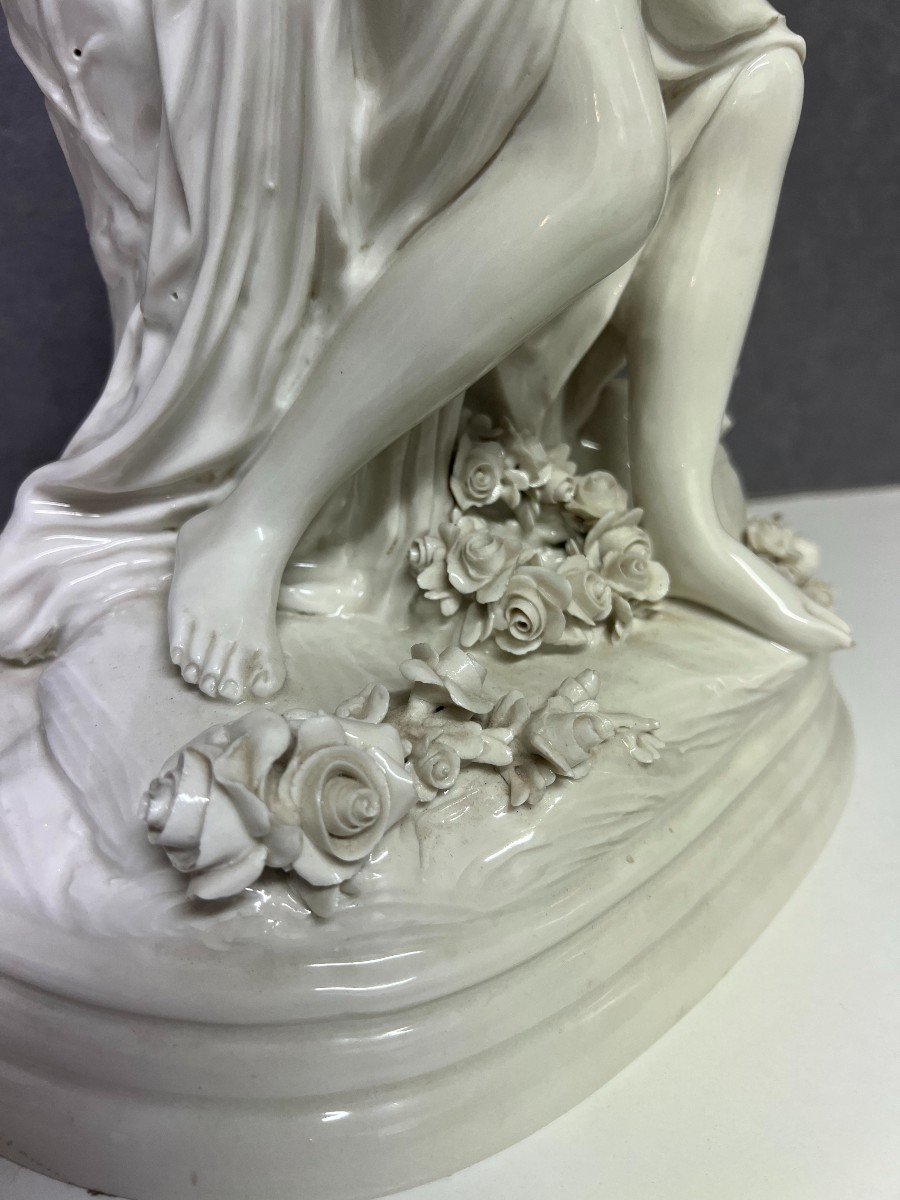 Group In White Porcelain From Capodimonte, Italy 19th Century, Signed Boizot-photo-4