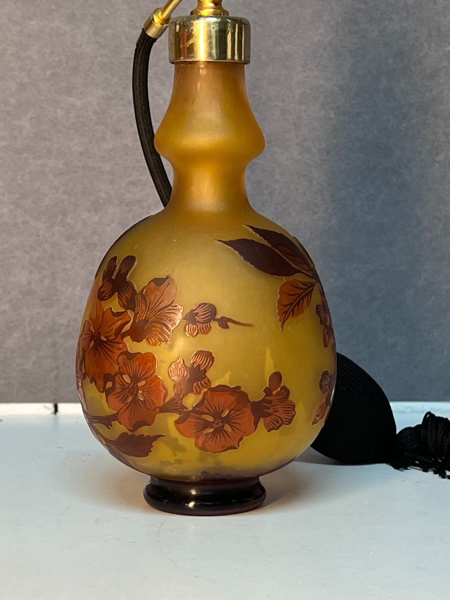 Emile Gallé,  Pulvérisateur En Pâte De Verre Multicouche Dégagé A l'Acide Vers 1900-photo-5