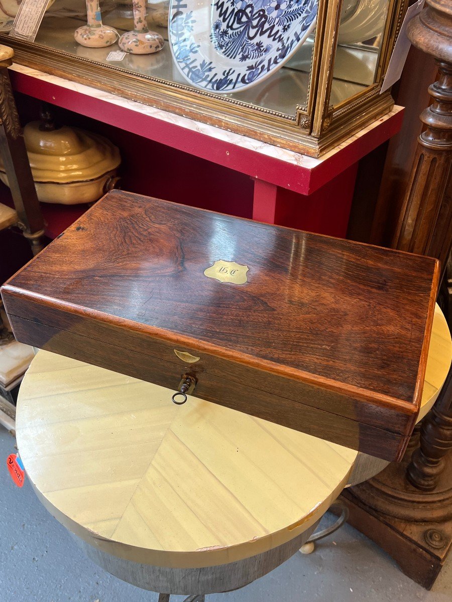 Luxueuse Paire De Pistolets De Duel En Coffret, Par Lagreze à Paris En Palissandre-photo-2