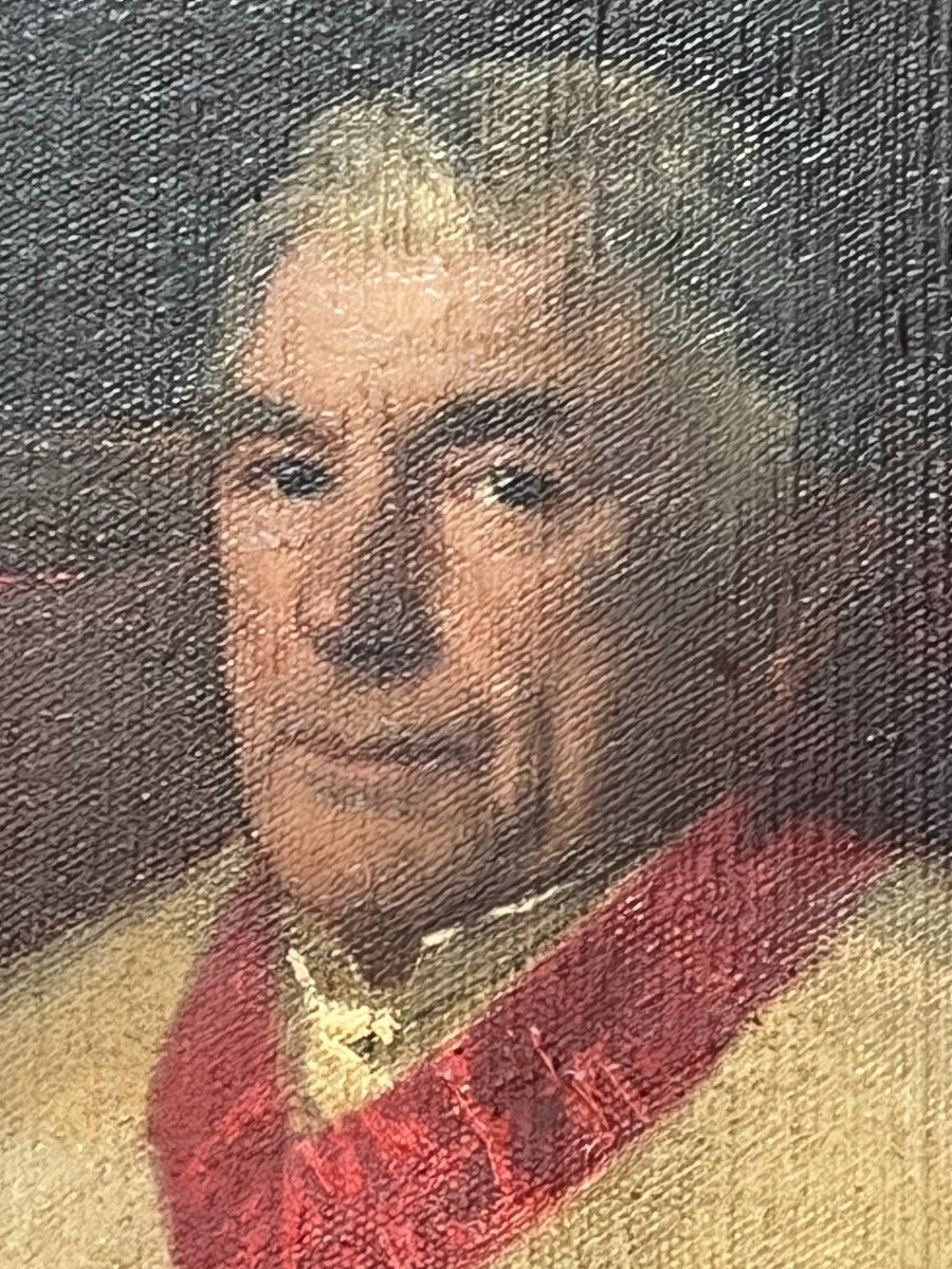 Portait Du Président Merville, Huile Sur Toile Portant La Signature De Marcel Baschet.-photo-3
