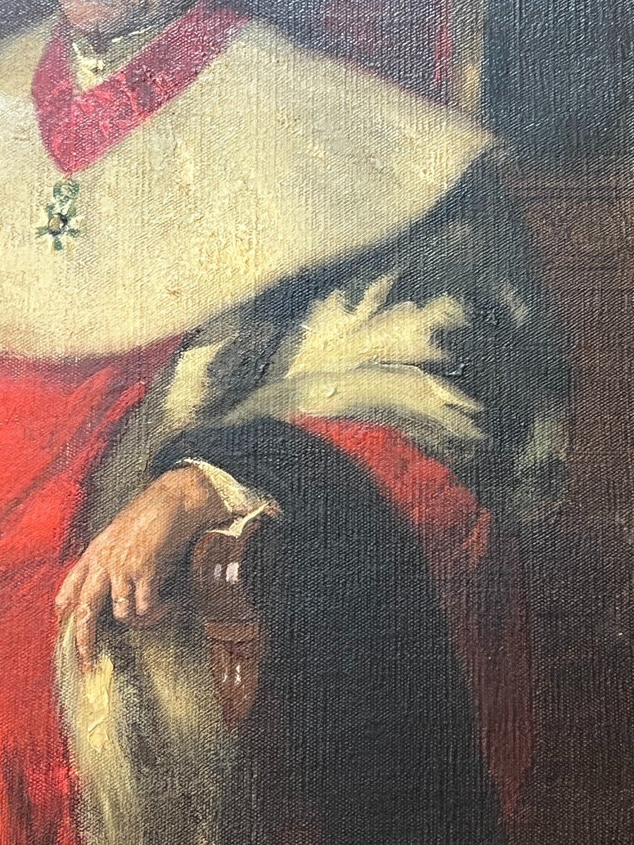 Portait Du Président Merville, Huile Sur Toile Portant La Signature De Marcel Baschet.-photo-4