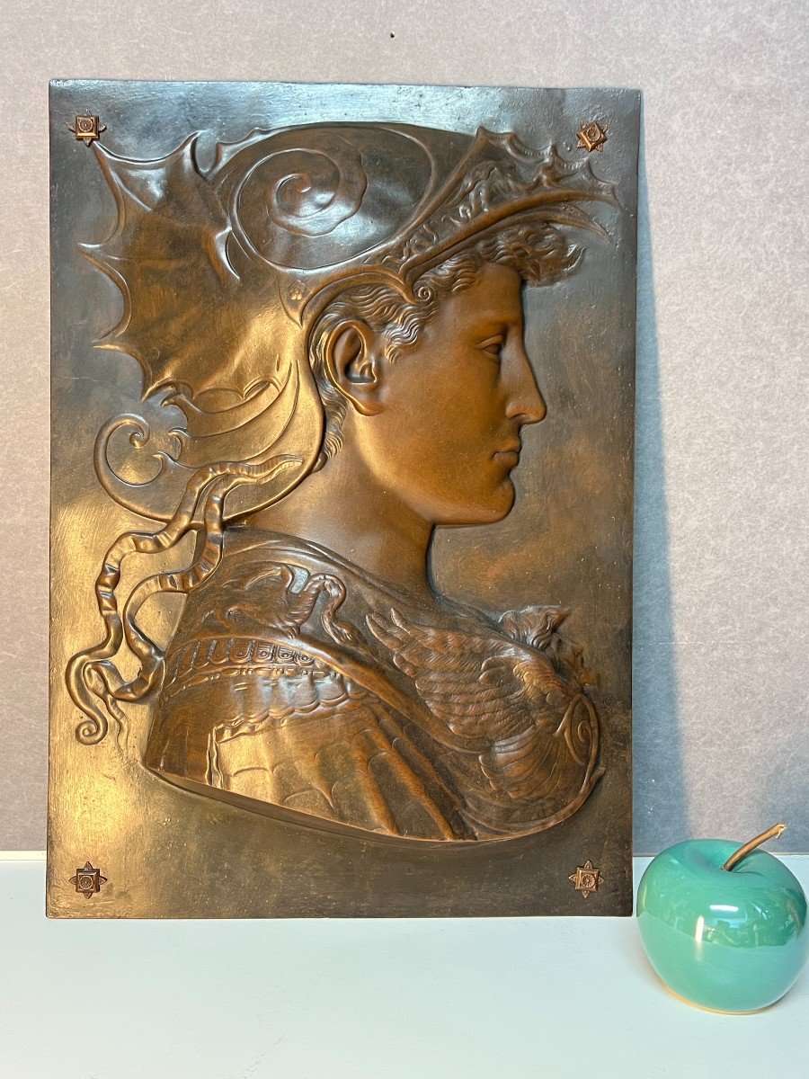 Profil D’homme Vêtu D’une Armure à L’antique, Attribuée à César Cerebelli-photo-2