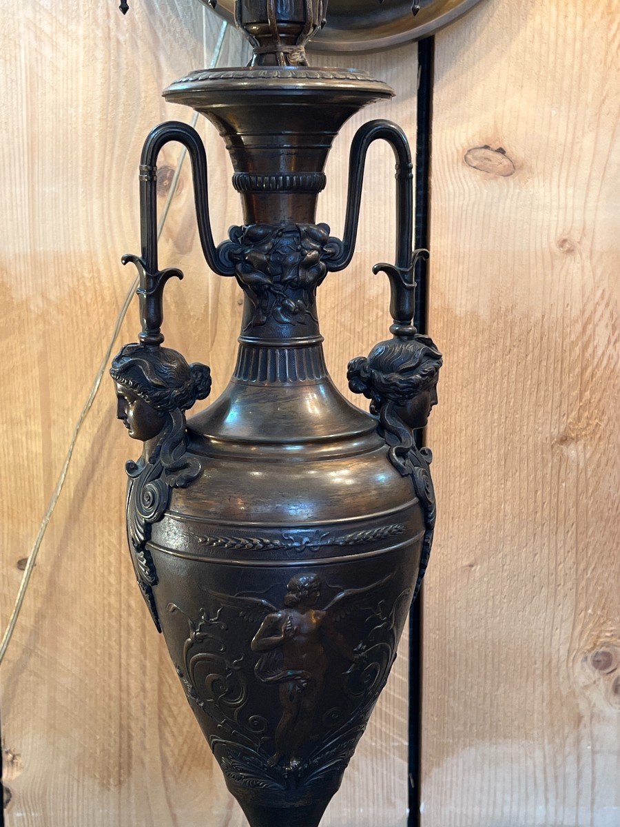 Imposing Fireplace Trim Signed By Mathurin Moreau In Bronze 19th Century-photo-5