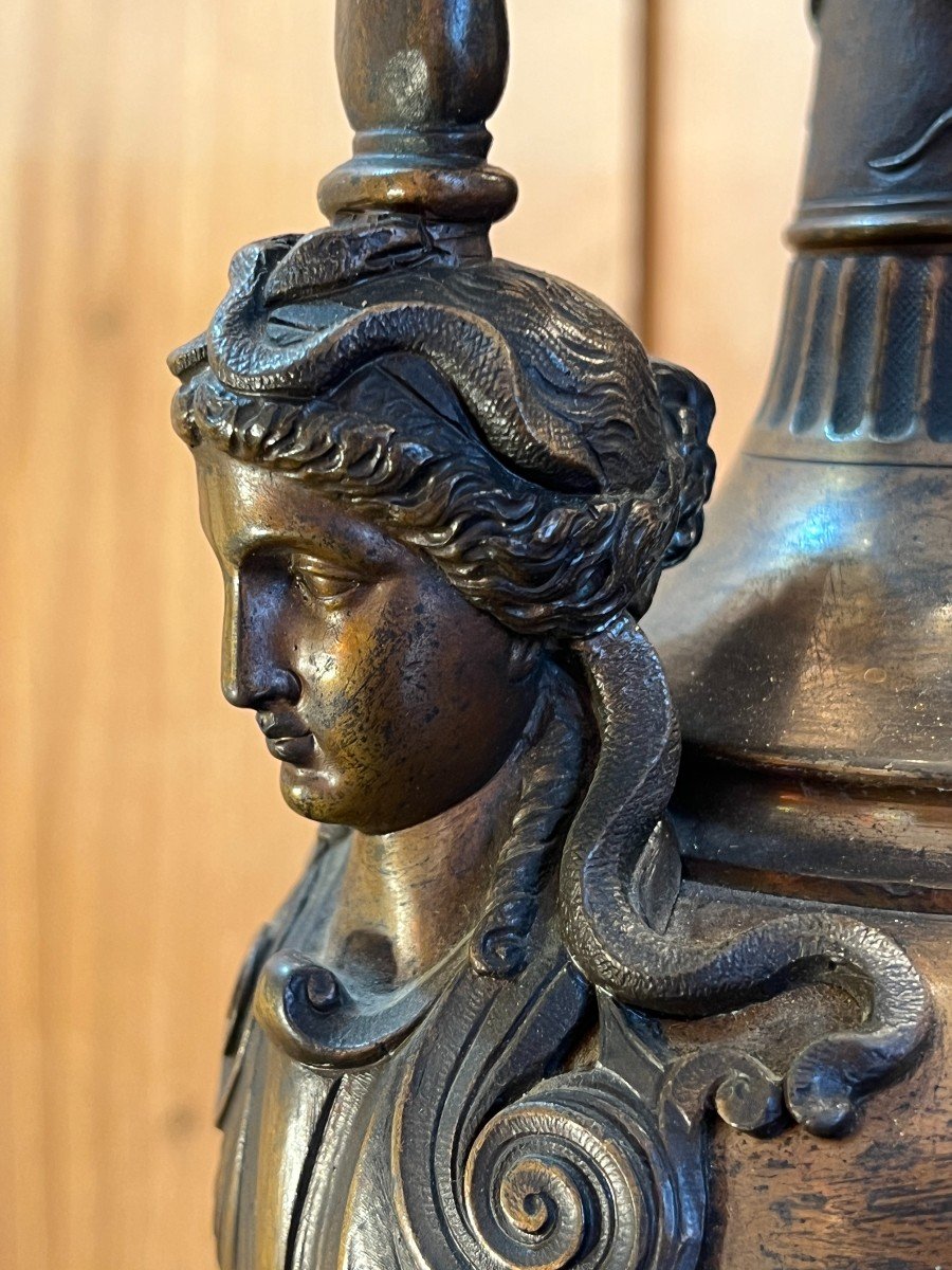 Imposing Fireplace Trim Signed By Mathurin Moreau In Bronze 19th Century-photo-7