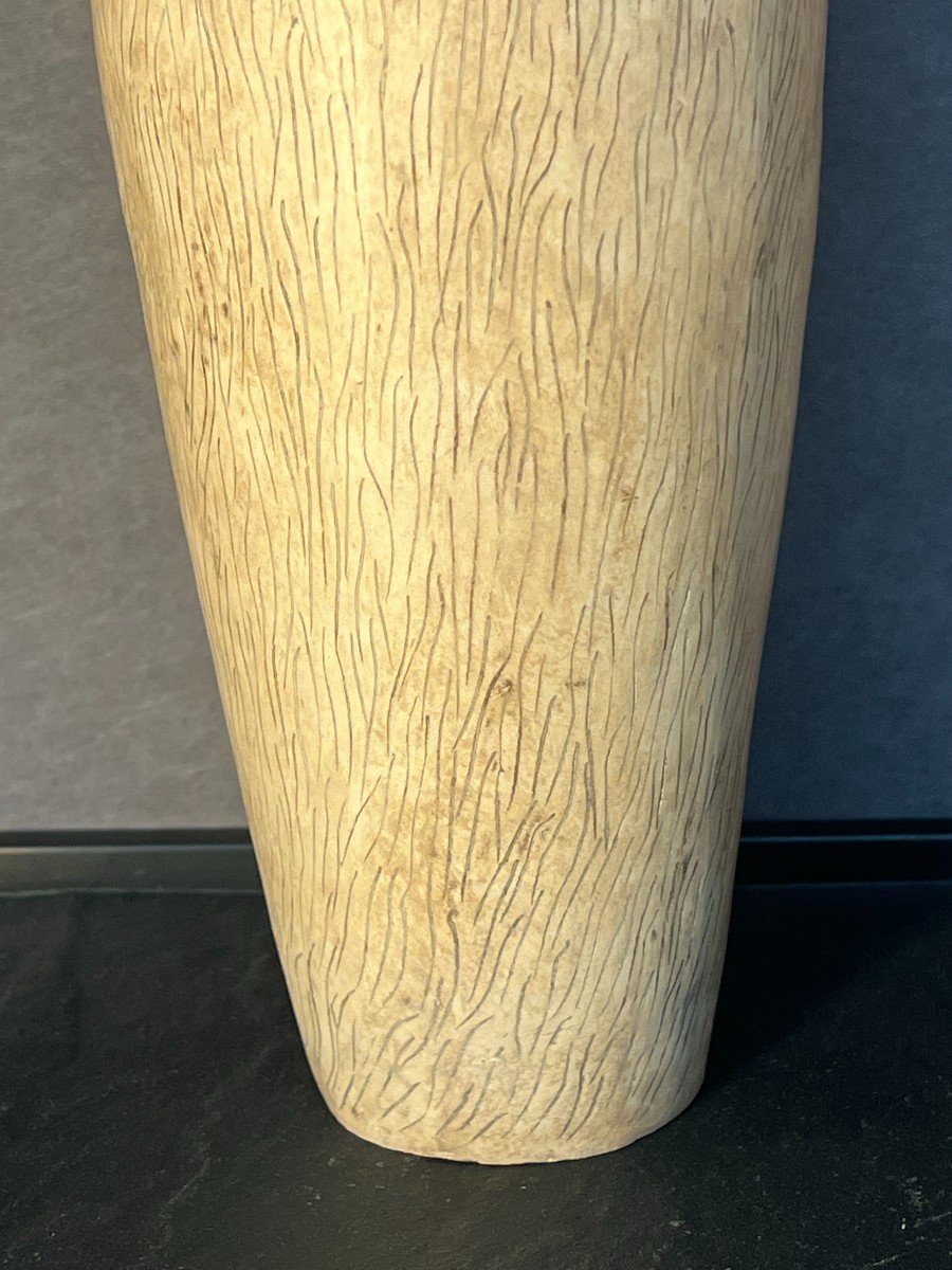 Pair Of Modernist Ceramic Vases By Marius Fernandez, Height 42 Cm-photo-4