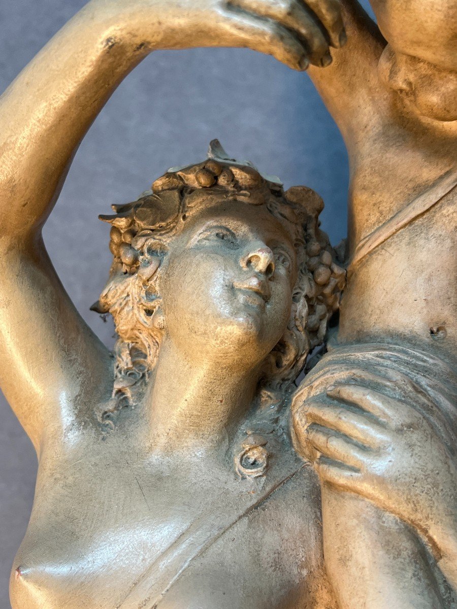 Clodion Sculpture, The Triumph Of Bacchus, 19th Century Terracotta, Height 54 Cm, Very Good Condition-photo-4