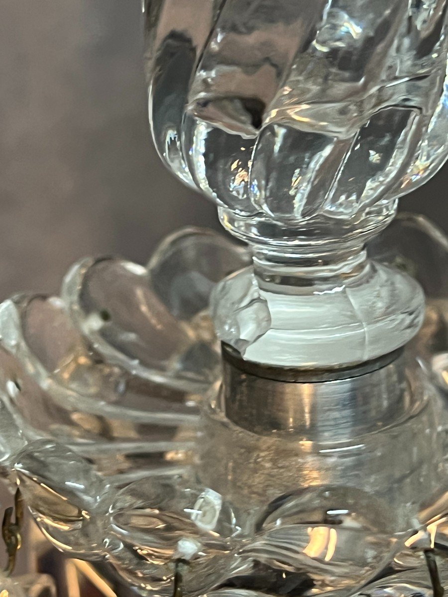 Importante Paire De Candélabres Chandeliers En Cristal De Baccarat 56 Cm-photo-5