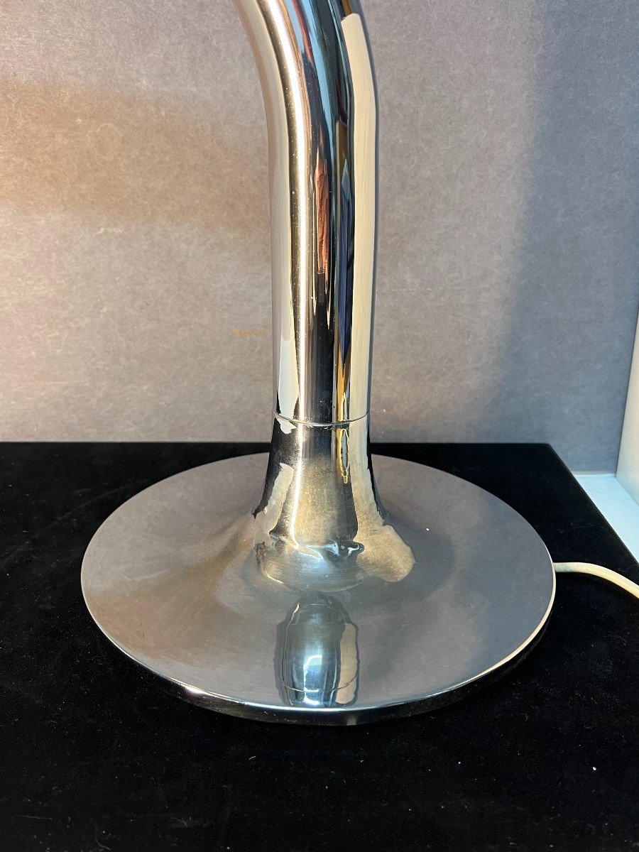 Rare Lampe De Table Ou De Bureau F231 Desk Lamp, Conçue Par Etienne Fermigier En 1971-photo-2