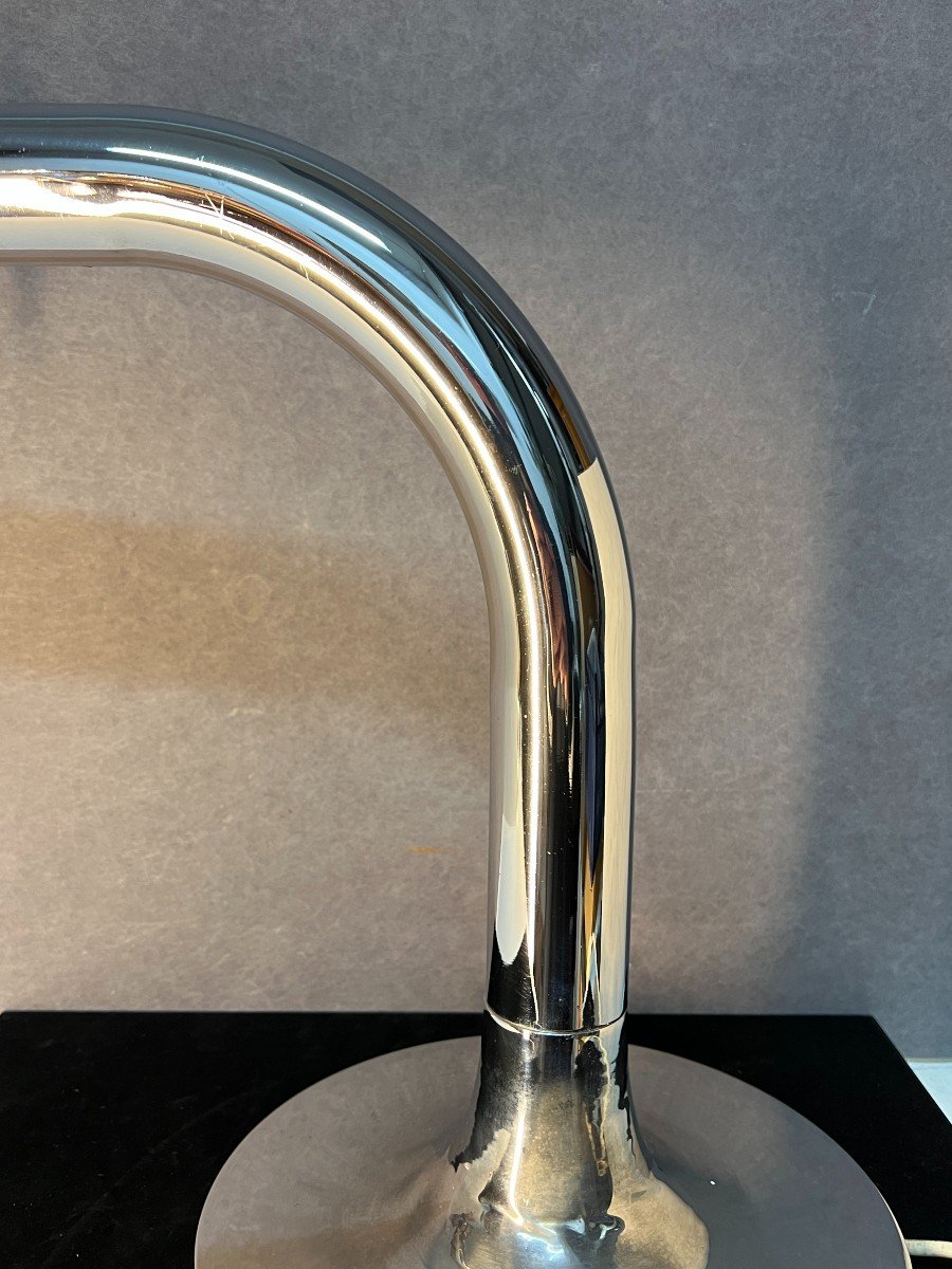 Rare Lampe De Table Ou De Bureau F231 Desk Lamp, Conçue Par Etienne Fermigier En 1971-photo-3