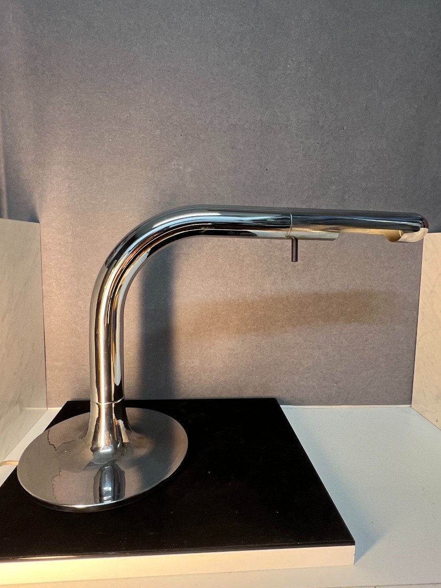 Rare Lampe De Table Ou De Bureau F231 Desk Lamp, Conçue Par Etienne Fermigier En 1971-photo-2