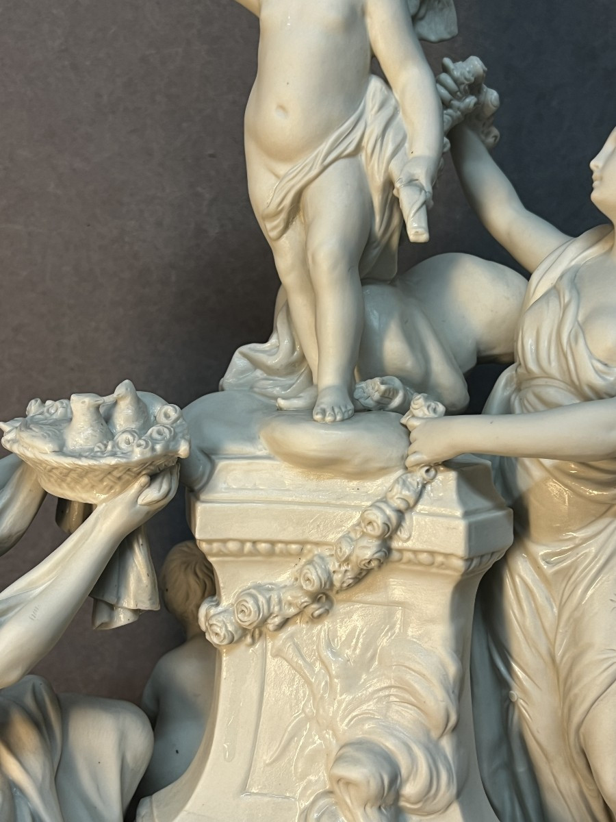 L’offrande à L’amour, Biscuit De Porcelaine D’après Louis-simon Boizot (1743-1809)-photo-3