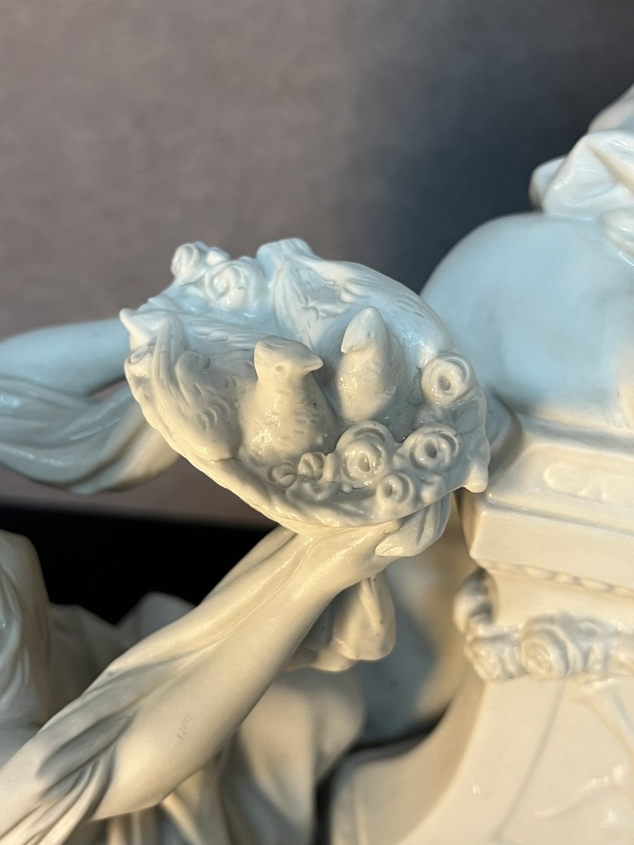 L’offrande à L’amour, Biscuit De Porcelaine D’après Louis-simon Boizot (1743-1809)-photo-2