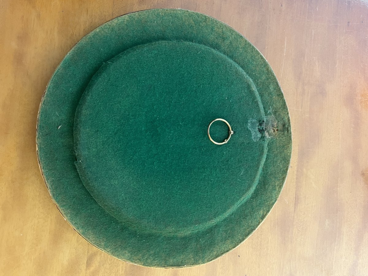 Miroir "Amande" en céramique dorée — Mithé Espelt (22,5 cm)-photo-8