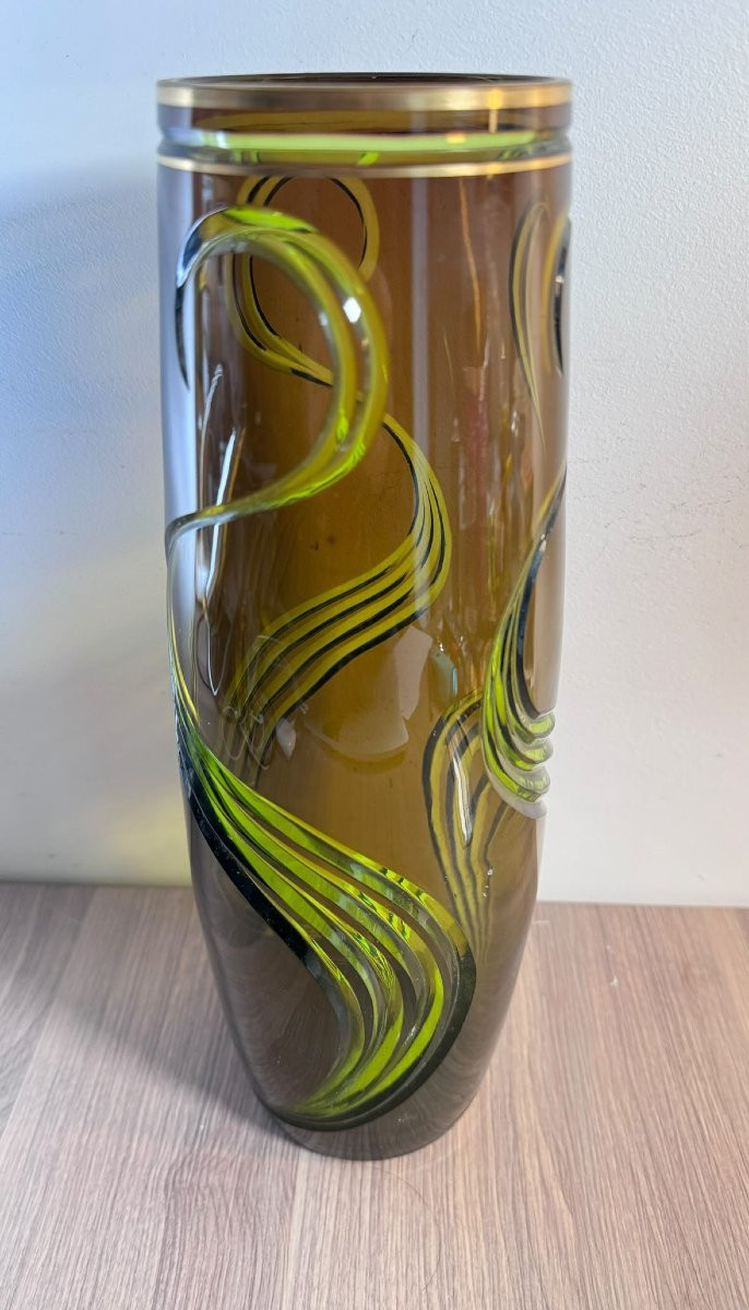 Vase ovoïde "Baril modern style", souvent attribué à Henry Van De Velde ou Léon Ledru, 31 cm-photo-2