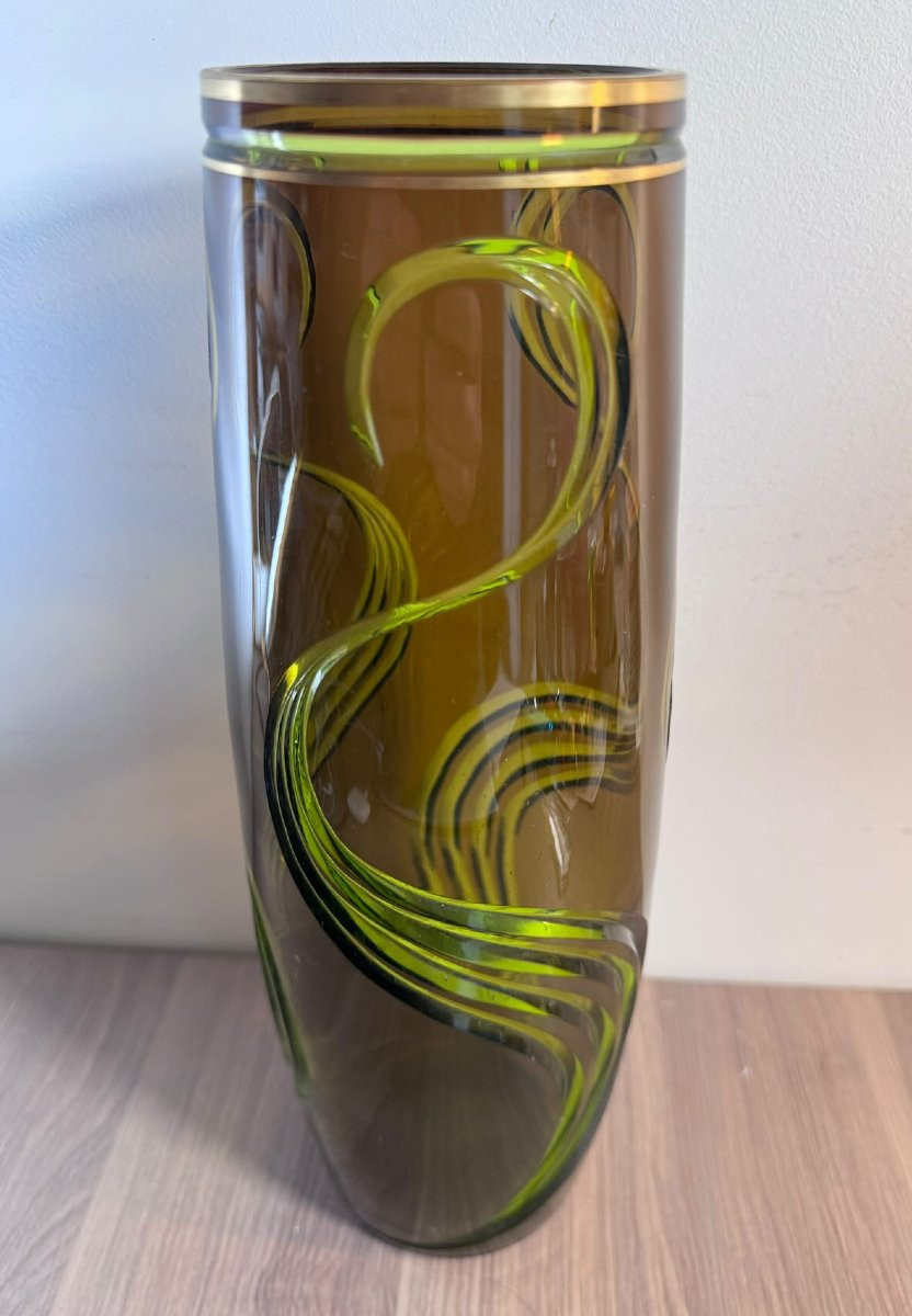 Vase ovoïde "Baril modern style", souvent attribué à Henry Van De Velde ou Léon Ledru, 31 cm-photo-4